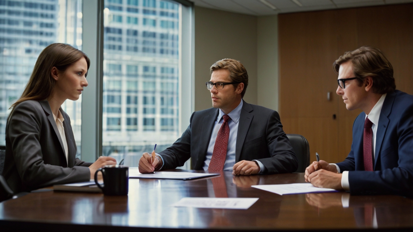 Equipe de consultores financeiros